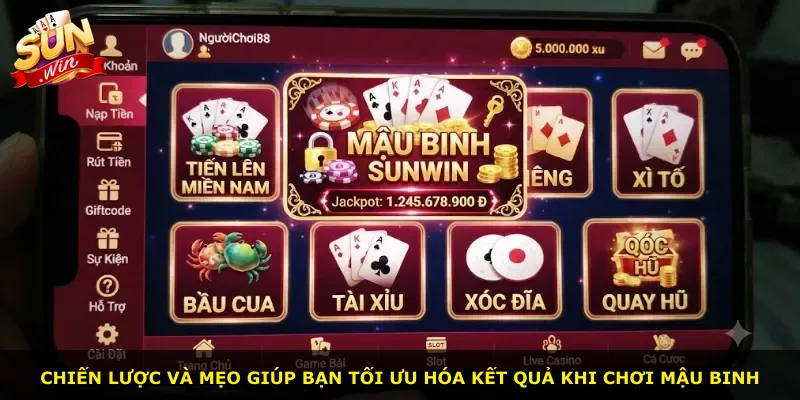 Chiến lược và mẹo giúp bạn tối ưu hóa kết quả khi chơi Mậu Binh