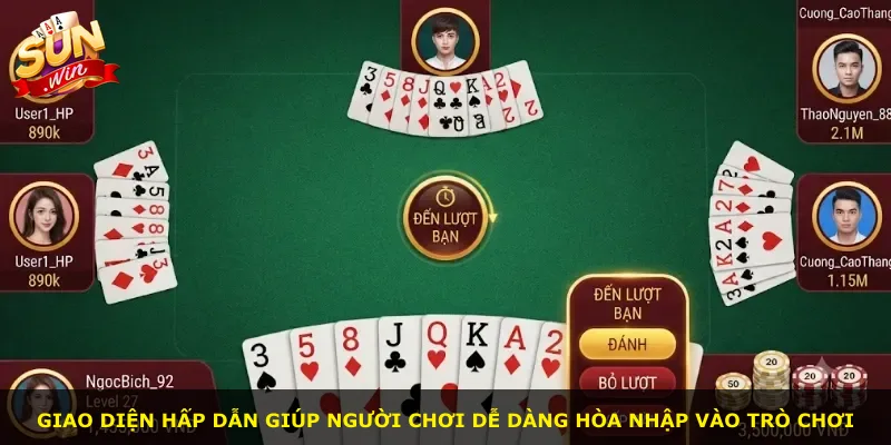 Giao diện hấp dẫn giúp người chơi dễ dàng hòa nhập vào trò chơi
