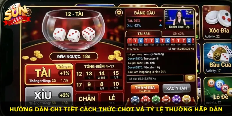 Hướng dẫn chi tiết cách thức chơi và tỷ lệ thưởng hấp dẫn