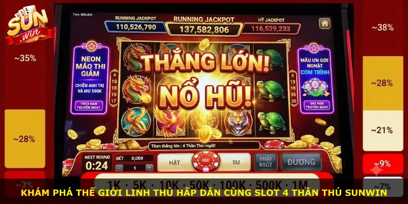 Khám phá thế giới linh thú hấp dẫn cùng slot 4 Thần Thú Sunwin