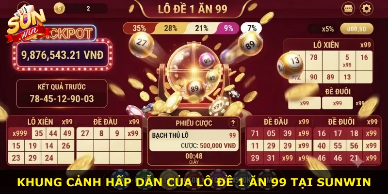 Khung cảnh hấp dẫn của lô đề 1 ăn 99 tại Sunwin