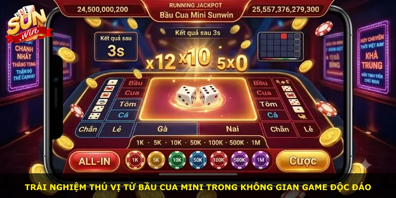 Trải nghiệm thú vị từ bầu cua mini trong không gian game độc đáo